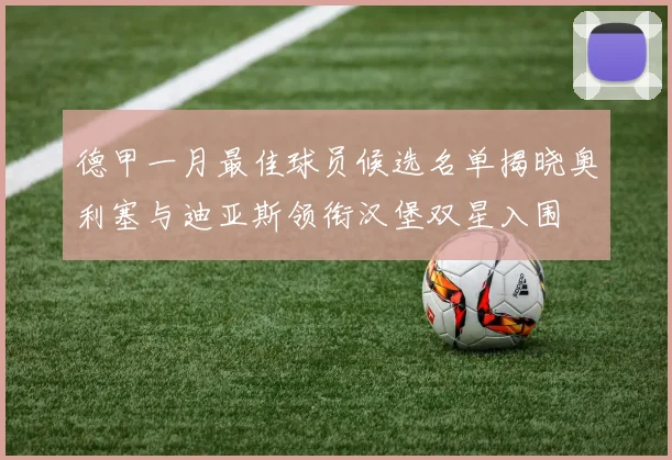 德甲一月最佳球员候选名单揭晓奥利塞与迪亚斯领衔汉堡双星入围